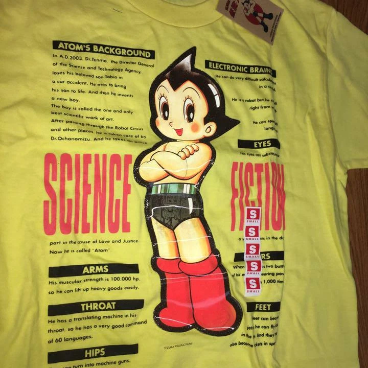 Astro Boy 3D T-Shirt Picture changes (S size) Tezuka Production Official  yellow