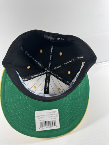 OSAKA TIGERS EFF DNA EBBETS FIELD BLACK YELLOW FITTED HAT SIZE 7 1/4 MENS NEW - Picture 7 of 9