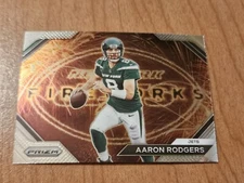 2023 Panini Prizm Fireworks #F-7 Aaron Rodgers New York Jets Football Card (DS)