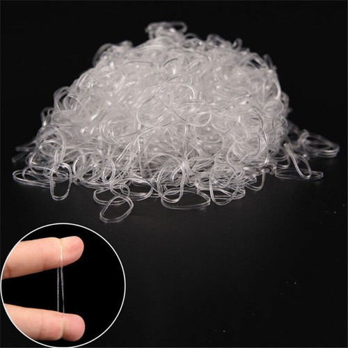 500Pcs/Pack Small Tiny Mini Hair Ties Elastics Rubber Bands Girls braid Plaits - Picture 2 of 11