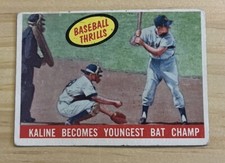 1959 TOPPS  #463  KALINE BECOMES YOUNGEST BAT CHAMP  MLB HOF