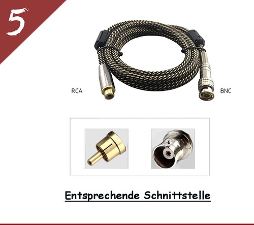 Audiophil BNC - RCA Koaxialkabel für Streamer Und Alle Digitalen Audiogeräte - Picture 11 of 16