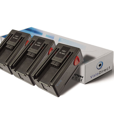 Lot de 3 batteries 10.8V 1500mAh pour Black et Decker GKC108 - St? Fran