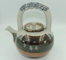 Studio Handcrafted Ceramic Stoneware Pottery Kettle Teapot Clay Art Pots Vase 