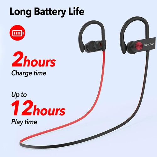 Waterproof Wireless Earphones Gym Sports Earbuds Bluetooth 5.3 Stereo Headphones - Picture 2 of 16