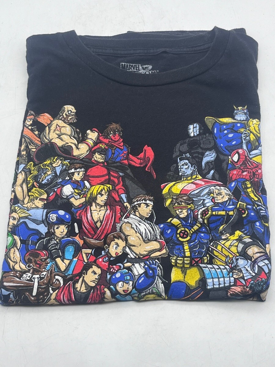 マーヴル・スーパーヒーローズ Tシャツ Lサイズ CAPCOM ビンテージ マーヴル・スーパーヒーローズ Tシャツ Lサイズ CAPCOM
