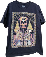 POISON Pharaoh Egyptian Mummy Skull T-Shirt Black Size XL Metal Hair Band 80's