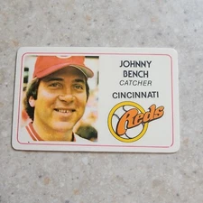 Johnny Bench 1981 Perma-Graphics Topps Credit Card Cincinnati Reds 