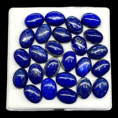 25 Pcs Natural Untreated Lapis Lazuli 17.8-18.2mm Oval Loose Cabochon Gemstones - Picture 7 of 17