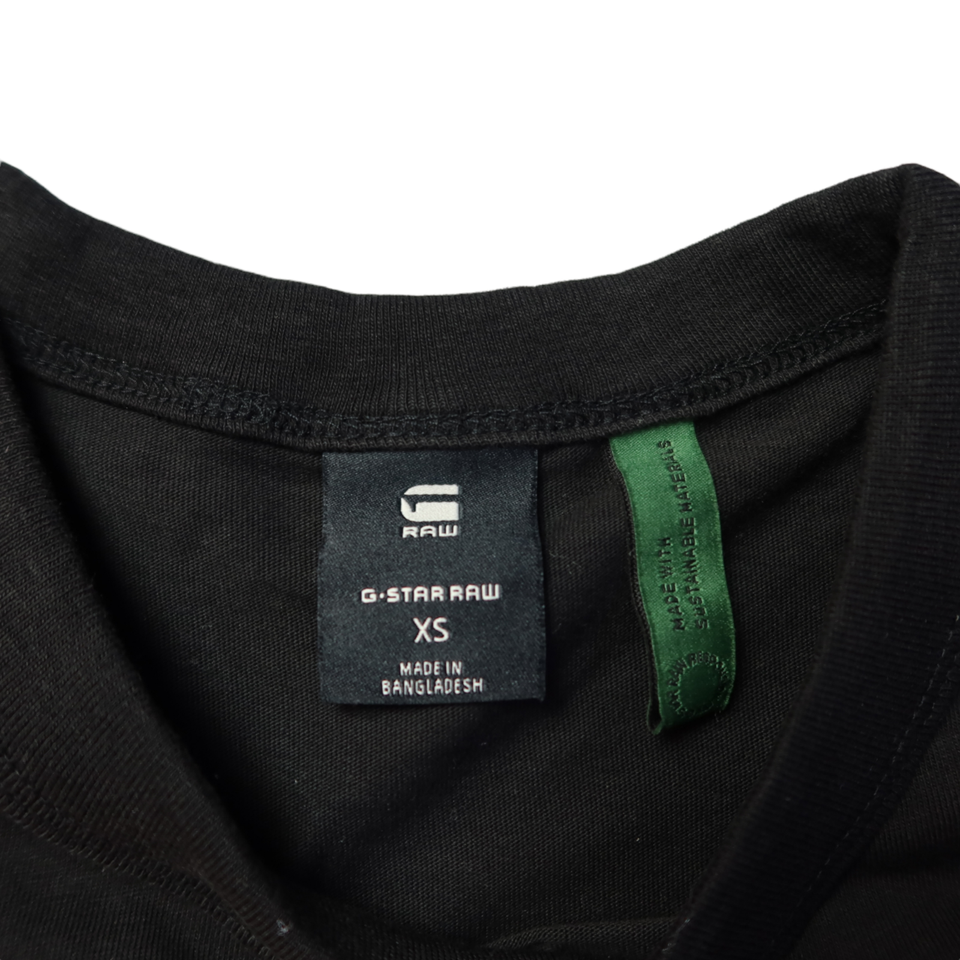 T-shirt Uomo G-STAR Old Skool Logo – Manica Lunga, Colore Nero (dk Black), Taglia XXL, Cotone Comfort