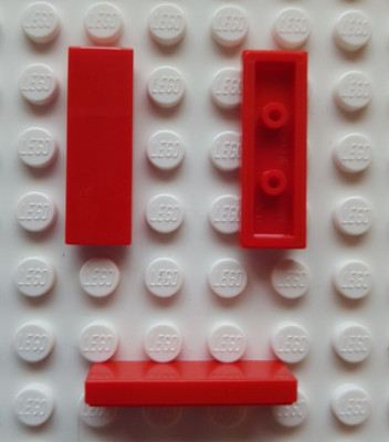 3x Lego Fliese -  1x3 - red (rot) - 4533742 - 63864