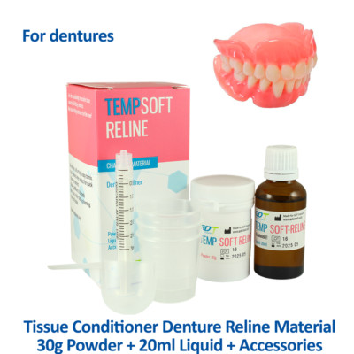 TempSoft Reline Home Use Liner DIY Loose Fix Denture Repair Renewing Emergency
