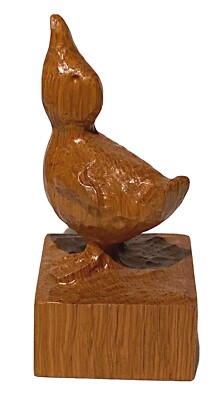 VINTAGE E ROTHER CARVED WOOD FOLK ART BIRD PORTRAIT FIGURE SCULPTURE 