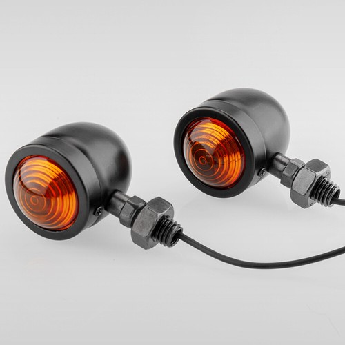 2x Motorcycle Mini Bullet Turn Signal Brake Blinker Light For Bobber Cafe Racer - Picture 12 of 13