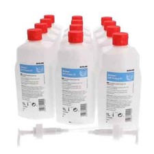 Ecolab 12 Bottles x 1 Liter + 2 Pumps Alcohol Hand Rub Advanced Hand Sanitiser