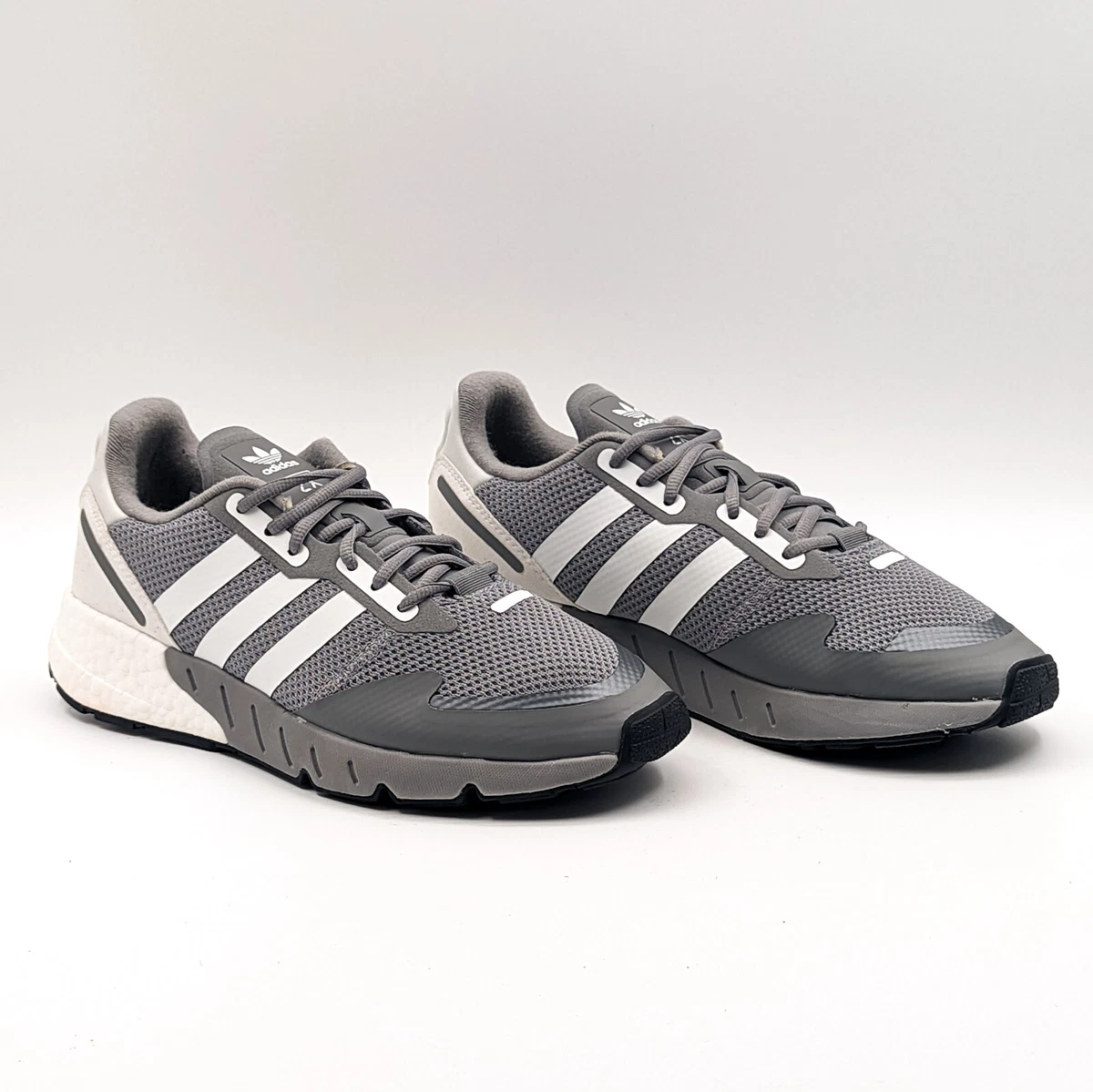 Adidas Men ZX 1K Boost H68718 Gray Stripped Trainers Sneakers Size 10.5 NEW  | eBay