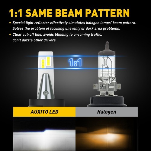 AUXITO Y13 9007 HB5 6500K LED Headlight High Low Beam White Bulbs 500% Brighter - Picture 6 of 12