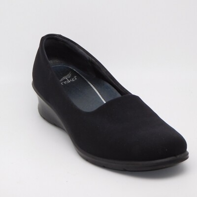 Ecco Felecia Women Stretch Footwear Black Loafers Shoes Wedge