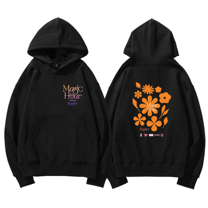 Kpop Kep1er Magic Hour Unisex Cap Hoodie Black/White/Purple/Pink
