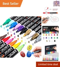 Paint Pens Oil-Based 16 Colors Waterproof Marker Set for DIY Crafts Projects