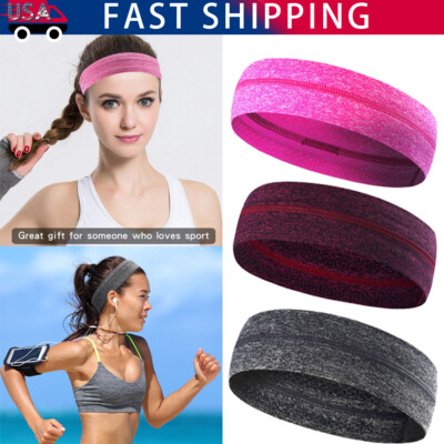Non-Slip Sweatband Elastic Absorbent Sports Headband for Yoga Fitness Women &Men