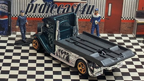 CAMIÓN CAMA RÁPIDA HOT WHEELS SUELTO ESCALA 1:64 PERSONALIZADO SERIE COLECCIÓN "VERDE" - Imagen 5 de 7