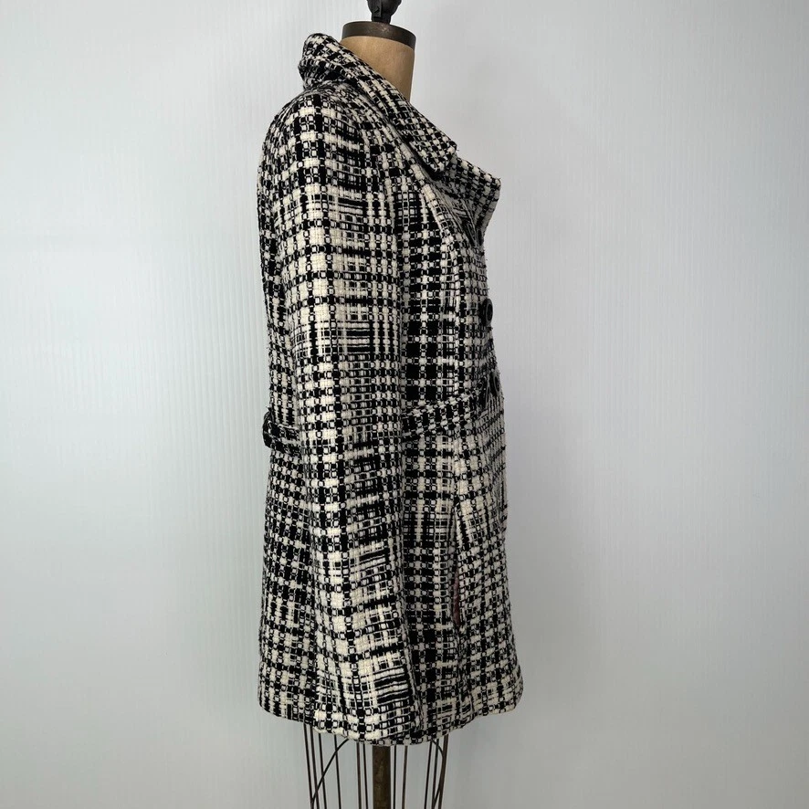 Chaqueta Arden B Mujer Grande Lana Doble Botón Cinturón Lujo Retro Abrigo Trabajo Core Ex Foto 4 de 4