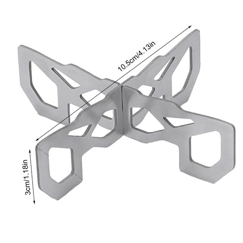 Stainless Steel Camping Stove Pot Rack, Camping Hiking Alcohol Stove Cross Stand - Picture 4 of 11