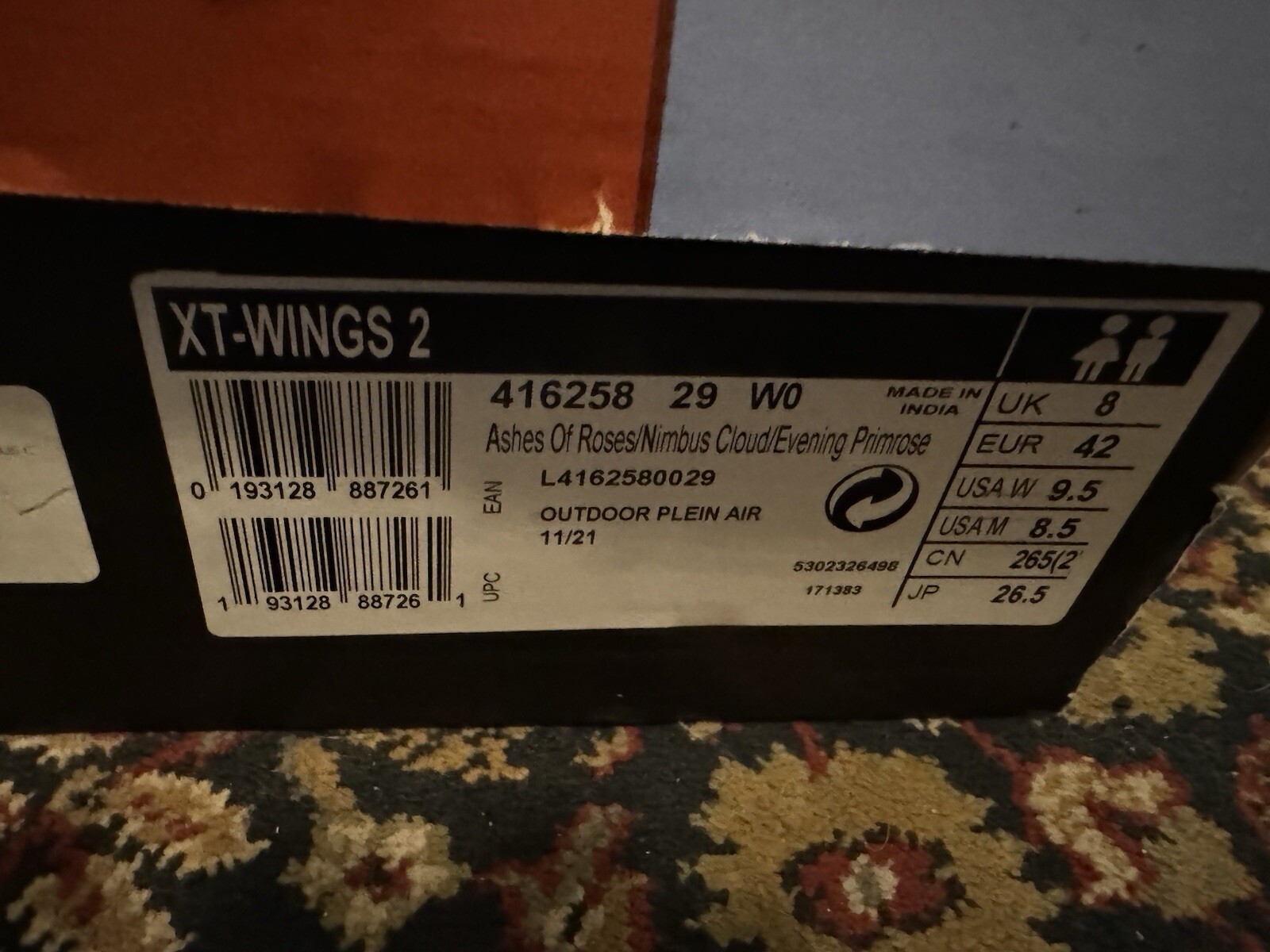 Scarpe da trekking Salomon XT Wings 2 grigio cenere giallo uomo taglia 8 5 sneakers NUOVE