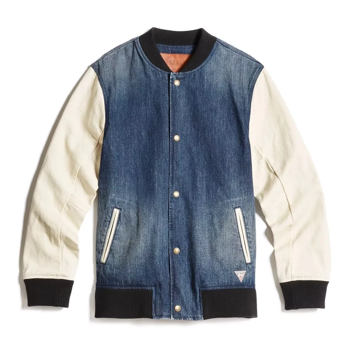 GUESS Originals x A$AP Rocky Varsity Bomber Denim Jacket – Medium