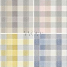 Image of ARTHOUSE COUNTRY CHECK WALLPAPER TARTAN FABRIC EFFECT STRIPES PASTEL COLOURS