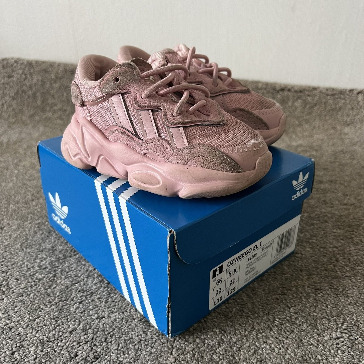 Adidas Ozweego ELI UK Size (EU 22) Kids Pink Chunky Trainers