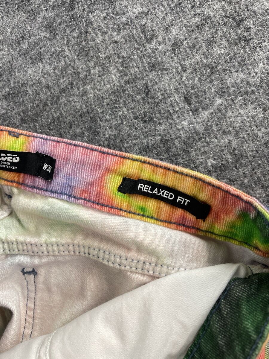 Jaded London Jeans Women 30 Tie Dye Pants Colorful Art Denim Jaded London Jeans Women 30 Tie Dye Pants Colorful Art Denim