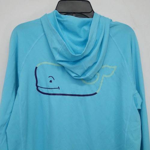 Vineyard Vines Girls Blue Burgee Pullover Whale Performance Hoodie Size L (16) - Picture 5 of 6