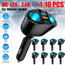 Car Cigarette Lighter Splitter Dual USB QC3.0 Type-C  PD Fast Car Charger Lot