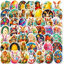 10pcs Colorful Easter Egg Stickers. Scrapbooking, Journaling-