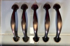 Lot of 6 Bronze Metal Cabinet Pull/Handles Hardware