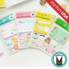 Lot 4 Japanese Kawaii Cat Memo Pad Diary Journal Sticky Notes Index Tab sticker