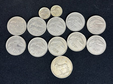 Lot of 13 Irish Coins - 1 x £1, 10 x 10P & 2 3d (Dated between 1962 - 1990)