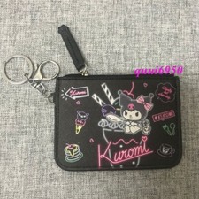 Cute Kuromi Wallet ID Card Holder Coin Purse Keychain Backpack Pendant Gift