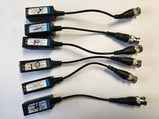 1080p 720p HD Analog Video Balun CCTV Adapters Used Set Of 6 Connectors Hi Freq 