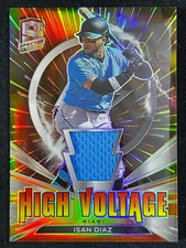 2021 Panini Spectra High Voltage Jerseys Hyper #19 Isan Diaz 70/75 Miami Marlins