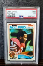 Ronnie Lott 1982 Topps RC PSA 7 Centered Beauty Rookie Card #486. rookie card picture
