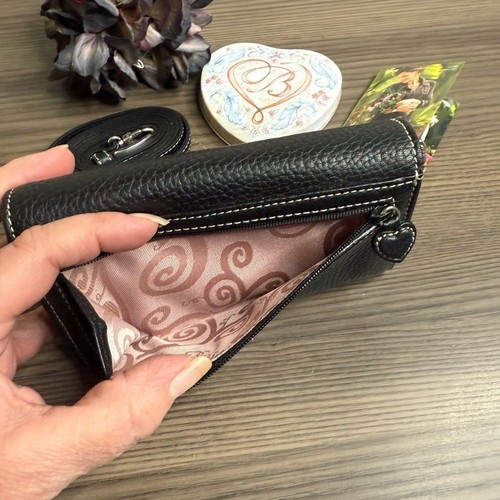 Brighton Seville Collection Black Leather Wallet/Crossbody - Picture 4 of 11