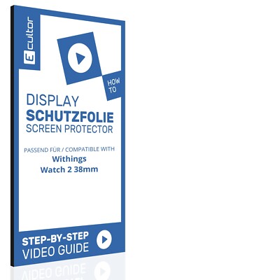 2x 3D Schutzfolie für Withings Watch 2 38mm Display Folie Flexibel Full Cover