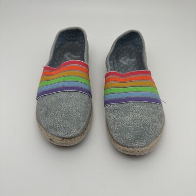 Report Shoes  Girls - Size 4 , Blue & Rainbow the color s- Used  .