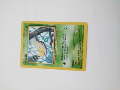 1995 weedle pokemon card 1995 Pokemon Weedle