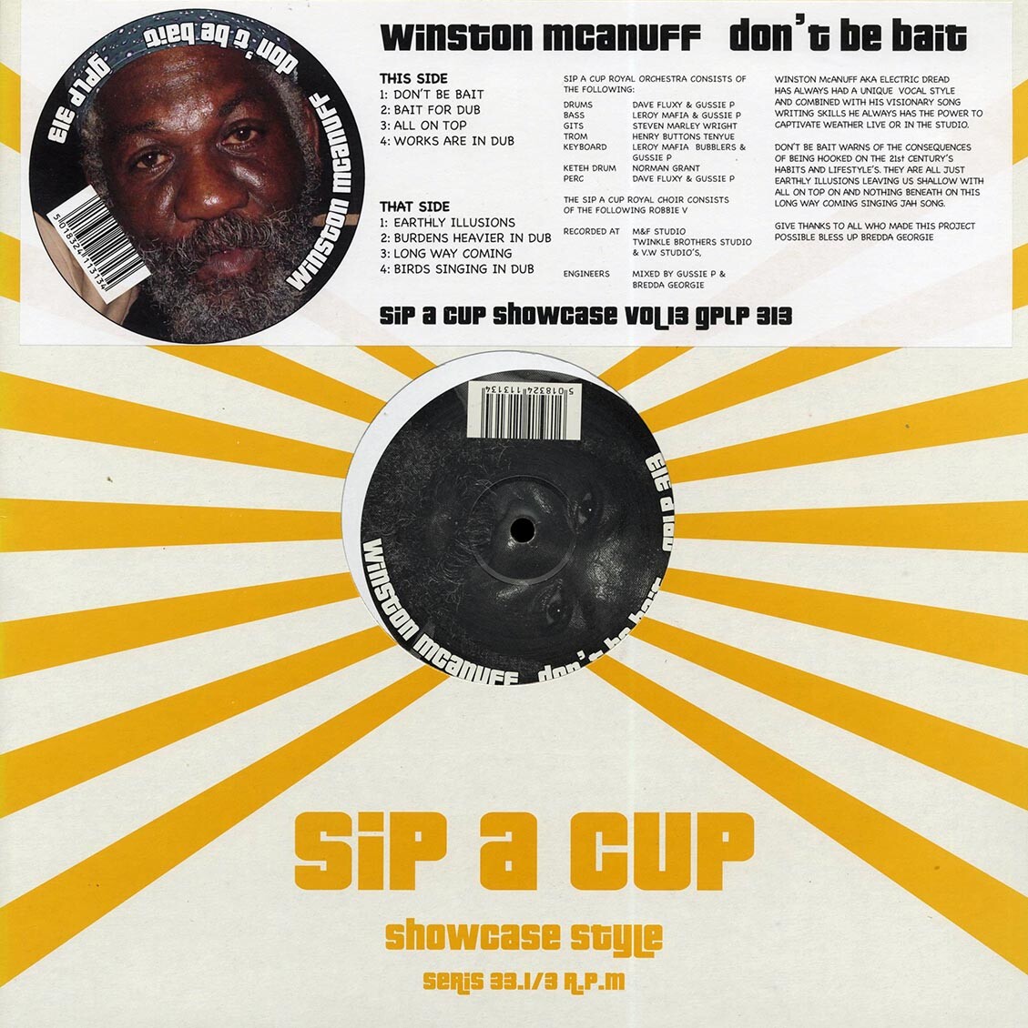 ВИНИЛОВЫЙ АЛЬБОМ Winston McAnuff - Dont Be Bait (ПЕРВАЯ ВЕРСИЯ В 2011 ГОДУ)