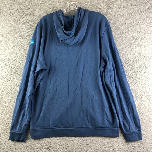 Marine Layer Full Zip Afternoon Hoodie Herren XL blau Fleece leicht Co. Logo - Bild 11 von 12