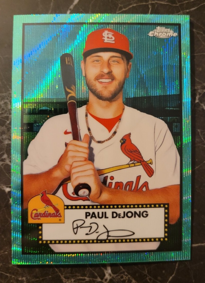 2021 Topps Chrome Anniversary #424 Paul DeJong AQUA WAVE REFRACTOR